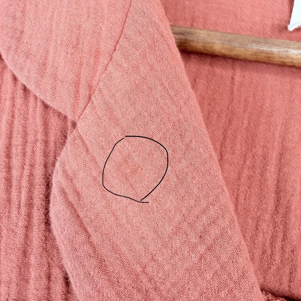Madewell Women's Double Cotton Gauze‎ Oversized Pajama Shirt SZ-Large) cinnamon